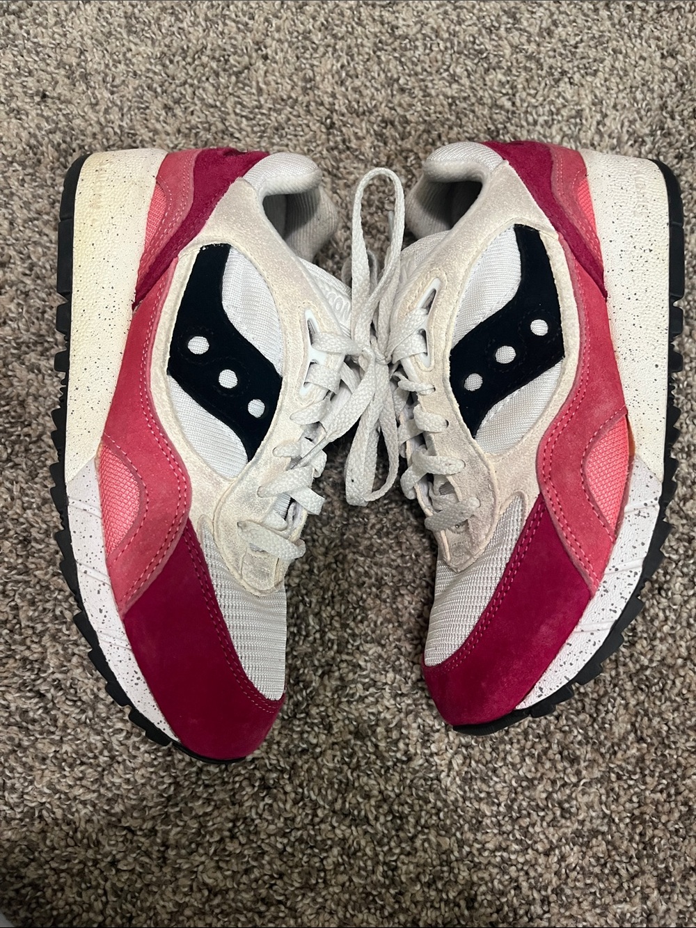 Saucony Women's Pink, Magenta & White Retro Runner Sneakers